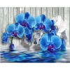 Dcidbei apvalus 5d deimantinis paveikslas orchidėja 50 x 40 cm deimantiniai paveikslai suaugusiems krištolo kalnų krištolas siuvinėjimas deimantų tapyba pagal skaičius orchidėjos zen paveikslai kryželiu siuvinėjimas