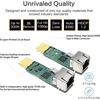 Ddmall Hdmi ilgintuvas per vieną cat5e/cat6/cat7 kabelį su nuotoliniu ir valdymu, 100 m, full hd 1080p, maitinamas usb, lengvas montavimas, be uždelsimo, hdmi siųstuvo imtuvo rinkinys, he-20ir