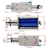 Default Elektromagnetas Hs-1564b Dc12v 3a, 20mm eiga, 60n jėga