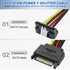 Default Sata 15-pin Y Daliklis Kabelis, 18awg, 20cm (2 vnt.)