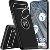 Dėklas Google Pixel 7a su 360° žiedu, juodas
