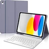 Dėklas su klaviatūra Ipad 10/11 kartai, 10.9/11 colių, levandų violetinės