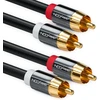 Deleycon 0.5m Stereo Audio Rca Kabelis, 2x Rca Kištukai, Juodas