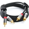 Deleycon 0.5m Stereo Audio Rca Kabelis, 2x Rca Kištukai, Juodas