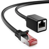 Deleycon 1 m Cat6 Patch kabelio ilgiklis Ethernet Lan tinklo kabeliui interneto kabelis - Rj45 kištukas į Rj45 lizdą S/ftp Pimf 250 Mhz varinis - juodas