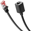 Deleycon 1 m Cat6 Patch kabelio ilgiklis Ethernet Lan tinklo kabeliui interneto kabelis - Rj45 kištukas į Rj45 lizdą S/ftp Pimf 250 Mhz varinis - juodas