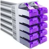 Deleycon 10 x 0,5 m cat7 tinklo kabeliai, trumpi, 10 gigabitų, rj45 patch ethernet kabelis, varinis, sftp pimf ekranavimas, lan, dsl skirtas jungikliams, modemams, maršrutizatoriams, patch panelėms, suderinamas su cat6, cat5, pilkas