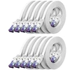Deleycon 10 x 2 m plokščias Cat7 tinklo kabelis (cat 7 su 10 Gbit/s) Gigabit Lan - Rj45 Ethernet ilgas jungiamasis kabelis plokščias - interneto jungikliui maršrutizatoriui modemui skydeliui - baltas