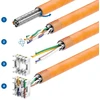 Deleycon 12x Cat 8 keystone lizdo modulis, tinklo kabelis, idealus Cat8 Cat7 Cat7a instaliaciniam kabeliui, Stp ekranavimas, Rj45 lizdas, tinklo patch panelis, keystone laikiklio prailginimas