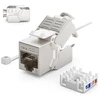 Deleycon 12x Cat 8 keystone lizdo modulis, tinklo kabelis, idealus Cat8 Cat7 Cat7a instaliaciniam kabeliui, Stp ekranavimas, Rj45 lizdas, tinklo patch panelis, keystone laikiklio prailginimas