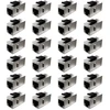 Deleycon 24x Cat6a Keystone modulis, jungiamojo kabelio jungtis, ekranuota 2x Rj45 lizdo tinklo jungiamojo skydelio Keystone laikiklio ilgiklis