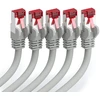 Deleycon 5 x 0,25 m Cat6 Patch kabelis S/ftp Pimf ekranavimas Cat-6 Rj45 tinklo kabelis Ethernet kabelis Lan Dsl jungiklis maršrutizatorius modemas prieigos taškas Patch Panels – pilkas
