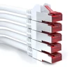 Deleycon 5 x 1 m Cat6 Patch kabelis S/ftp Pimf ekranavimas Cat-6 Rj45 tinklo kabelis Ethernet kabelis Lan Dsl jungiklis maršrutizatorius modemas prieigos taškas Patch Panels – balta