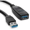 Deleycon 5m Usb 3.0 ilginamasis kabelis su aktyviu signalo stiprintuvu 5 Gbit/s Usb A į Usb A prievadą - juodas