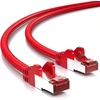 Deleycon Cat6 Patch kabelis S-ftp/pimf (įvairių spalvų) Cat. 6 tinklo kabelis. Ethernet tinklo kabelis [250–25 m] dvigubo ekranavimo, raudonas