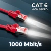 Deleycon Cat6 Patch kabelis S-ftp/pimf (įvairių spalvų) Cat. 6 tinklo kabelis. Ethernet tinklo kabelis [250–25 m] dvigubo ekranavimo, raudonas