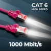 Deleycon Cat6 S-ftp/pimf tinklo kabelis, 25m, dviguba apsauga, violetinis
