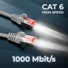 Deleycon Cat6 tinklo kabelis 3m, S/ftp, paauksuoti kontaktai, pilkas
