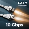 Deleycon Cat7 Lan kabelis 0.5m, baltas, 600mhz, 10 Gbit/s