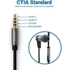 Deleycon ctia ausinių ilgintuvas 4 kontaktų trrs mikrofonas 3,5 mm jack lizdo ilgiklis ausinėms aux metalinis kištukas stereo audio pc mobilusis telefonas išmanusis telefonas planšetinis kompiuteris hifi imtuvas 3,0 m
