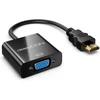 Deleycon Hdmi į Vga konverterio kabelis – Vga ir 3,5 mm lizdo garso išvestis – signalo keitiklis, skirtas Pc, Tv, projektoriui, monitoriui