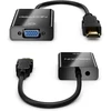 Deleycon Hdmi į Vga konverterio kabelis – Vga ir 3,5 mm lizdo garso išvestis – signalo keitiklis, skirtas Pc, Tv, projektoriui, monitoriui