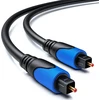 Deleycon Mk38 Skaitmeninis optinis audio kabelis Spdif 2x Toslink kištukas Skaitmeninis šviesolaidinis kabelis 2m Juodas