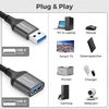 Deleycon Usb 3.0 prailginimo laidas 2m, 5gbps, A Male-a Female