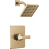 Delta Faucet Velum 14 serijos vienos funkcijos aukso spalvos dušo komplektas, vožtuvo apdailos rinkinys, dušo rankenėlė, Delta dušo apdailos rinkinys, dušo komplektas, šampano bronzos T14237-cz (vožtuvas nepridedamas)