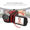 Denash vaizdo kameros įrašymo įrenginys Usb 16mp skaitmeninis fotoaparatas elektroninis užraktas 1/4" sriegio anga su papildoma šviesa kelionėms vestuvių fotografavimui (raudonas)