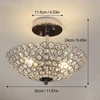 Depuley modernus krištolinis sietynas, lubinis šviestuvas miegamajam, E14, skaidrus ir sidabrinis, skersmuo 30 cm, tinkamas prieškambariui, svetainei, laiptams, virtuvei - lemputė neįtraukta