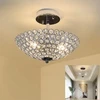 Depuley modernus krištolinis sietynas, lubinis šviestuvas miegamajam, E14, skaidrus ir sidabrinis, skersmuo 30 cm, tinkamas prieškambariui, svetainei, laiptams, virtuvei - lemputė neįtraukta