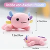 Desdfcer Axolotl pliušinis žaislas, mielas Axolotl minkštas žaislas, rožinis Axolotl pliušinis pagalvėlės žaislas, Axolotl pagalvėlės lėlė, dovana vaikams, mergaitėms, berniukams, Helovinui, Kalėdoms