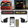 Pakabinamas šviestuvas Devil Eyes lemputės automobiliams Led akys sunkvežimiams, Led programuojamas ekranas bėgantis ženklas apšviestas ženklas automobiliui, sunkvežimiui, verslui, barui, reklamai, su Bluetooth programėlės valdymu, 2 vnt.