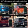 Pakabinamas šviestuvas Devil Eyes lemputės automobiliams Led akys sunkvežimiams, Led programuojamas ekranas bėgantis ženklas apšviestas ženklas automobiliui, sunkvežimiui, verslui, barui, reklamai, su Bluetooth programėlės valdymu, 2 vnt.