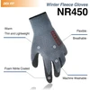 Dex Fit lengvi darbo pirštinės Fn330, 3d komforto galios sukibimas, plonos, lanksčios, tamprios nailono, spandekso, patvarios, vandens pagrindo, nitrilo putos, skalbiamos mašinoje, pilkos, Fn 330