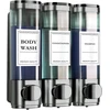 Dhnvcud 3 x 300ml sieninis gelio dozatorius muilo dozatoriaus buteliukas dozatoriaus buteliukas sienai be gręžimo kriauklei vonios kambario dušo želė šampūnas losjonas virtuvei ir vonios kambariui