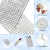 Diamond lipni juosta, 4 ritinėliai krištolinių kalnų krištolo lipdukų, 91 x 3 cm lipnūs blizgučių kalnų krištolo brangakmenių lipdukai, sidabriniai, "pasidaryk pats" dekoravimo lipdukai, dovanų dekoravimui
