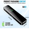 Dictaphone Mini 64 Gb, diktofonas, skaitmeninis balso įrašymo įrenginys su triukšmo mažinimu, skaitmeninis balso įrašymo įrenginys su atkūrimu konferencijoms, kursams