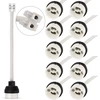 Dicuno gu10 lizdas su 15 cm maitinimo kabeliu ir antgaliais, keraminis pagrindas, vde, ugnies apsaugos renovacijos lizdas, 0,75 mm² kabelis, 300 w 250 v, atsparus karščiui iki 600 °c, 10 vnt.