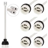 Dicuno Gu10 lizdas su 15 cm maitinimo laidu ir antgaliais, keraminis pagrindas, Vde, ugniai atsparus renovacijos lizdas, 0,75 mm² kabelis, 300 W 250 V, atsparus karščiui iki 600 °c, 6 vnt.