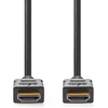 Didelės spartos hdmi kabelis su ethernet – hdmi male – hdmi male – 4k @ 60hz – arc – 18 gbps – 15.0 m – apvalus – pvc – juodas – etiketė