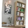 Didelis knygų lentyna, didelė biblioteka, ąžuolas sonoma