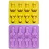 Didelis ledo kubelių padėklas, 2 silikoninių ledo kubelių padėklų rinkinys, didelis ledo kubelių padėklas, silikoninė ledo kubelių forma, kūrybingas ledo kubelių padėklas, tinkamas ledo kubeliams, šokoladui, saldainiams, žele, juokinga ledo kubelių forma