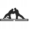 Didelis metalinis pakabinamas medalių laikiklis Judo Ju-jitsu Grumtynės Kovos Menai juodas