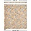 Didelis vyniojamojo popieriaus rulonas - 76cm x 15m - perdirbamas kalėdinis vyniojamasis popierius su mėlynu dovanų raštu Kalėdoms, gimtadieniui, vestuvėms ir vakarėlių dekoracijoms
