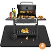 Digiroot ugniai atsparus kilimėlis 100 x 180 cm, sulankstomas grilio kilimėlis, grindų apsauga, silikoninis stiklo pluošto karščiui ir vandeniui atsparus grilio kilimėlis bbq griliams, židiniui, grindims, vejai ir stovyklavimui, juodas