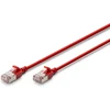 Digitus Lan Cat 6a kabelis - 1,5 m - plona versija Awg 32/7 - 10 Gbps - Rj45 tinklo kabelis - F/ftp - Poe+ - Lszh - suderinamas su Cat7, Cat6, Cat5e - raudonas