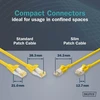 Digitus Lan kabelis cat 6a - 1,5 m - plona versija awg 32/7 - 10 gbps - rj45 tinklo kabelis - f/ftp - poe+ - lszh - suderinamas su cat-7, cat-6, cat-5e - geltonas