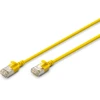 Digitus Lan kabelis cat 6a - 1,5 m - plona versija awg 32/7 - 10 gbps - rj45 tinklo kabelis - f/ftp - poe+ - lszh - suderinamas su cat-7, cat-6, cat-5e - geltonas